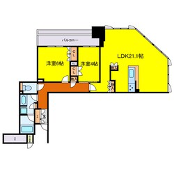 ブランズタワー大阪本町の物件間取画像